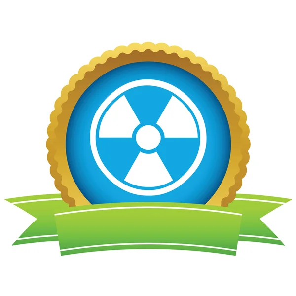 Logotipo nuclear ouro —  Vetores de Stock