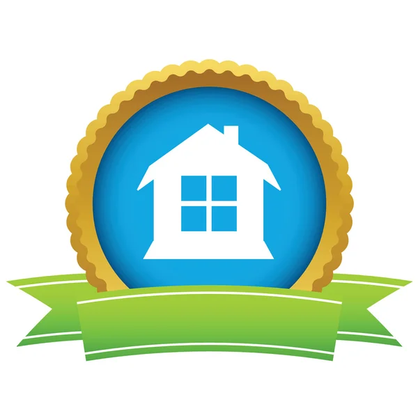 Gouden huis logo — Stockvector