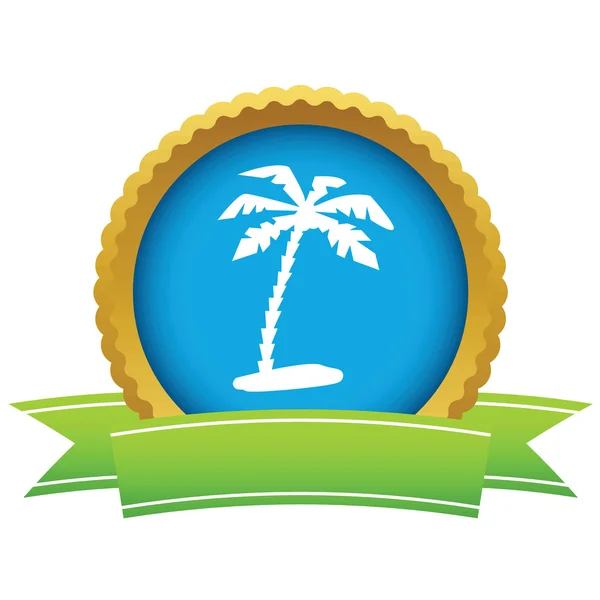 Altın seyahat logosu — Stok Vektör