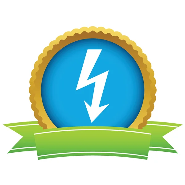 Guld lightning logotyp — Stock vektor