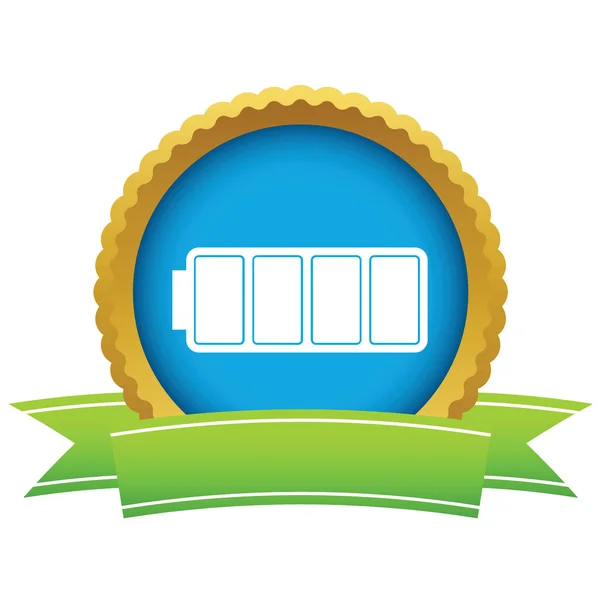 Logo batterie or — Image vectorielle