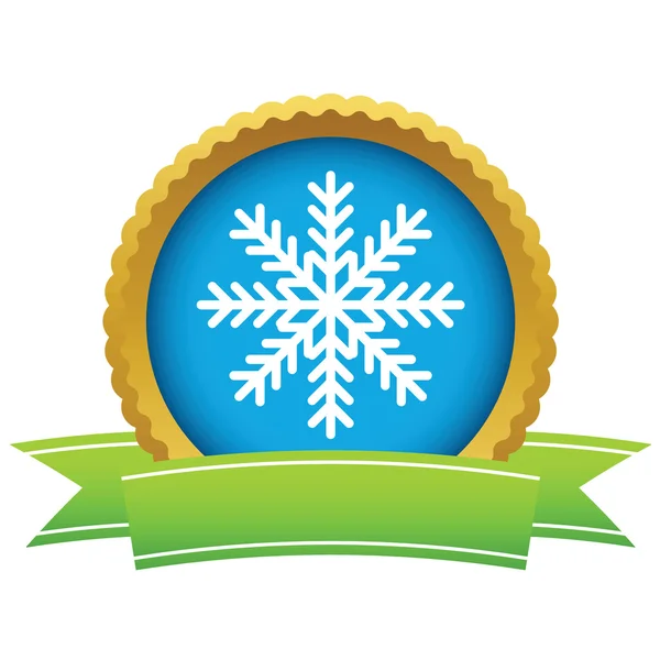 Logo de flocon de neige or — Image vectorielle