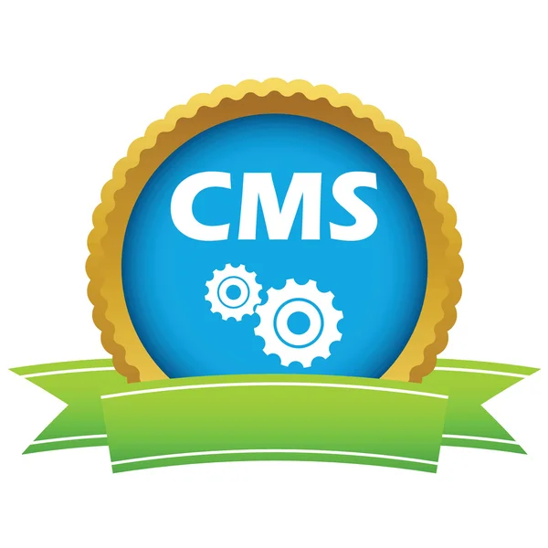 Logotipo cms ouro — Vetor de Stock