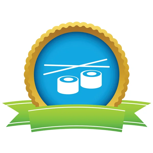 Logo sushi oro — Vettoriale Stock