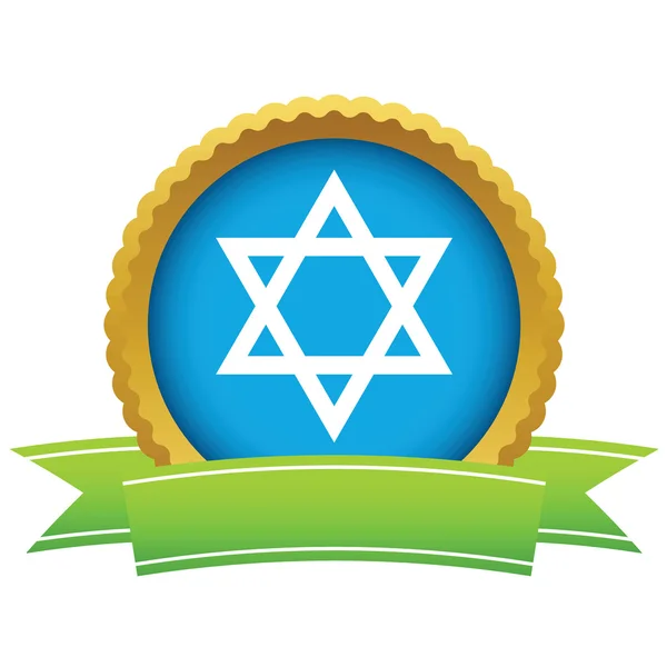 Złote logo judaizmu — Wektor stockowy