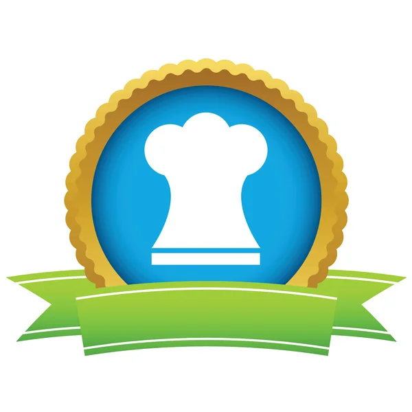 Chapeau chef logo or — Image vectorielle