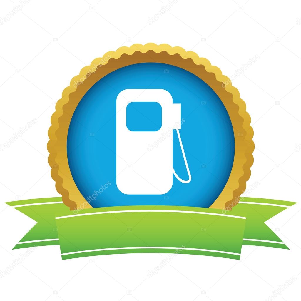Gold gas station logo on a white background. Vector illustration