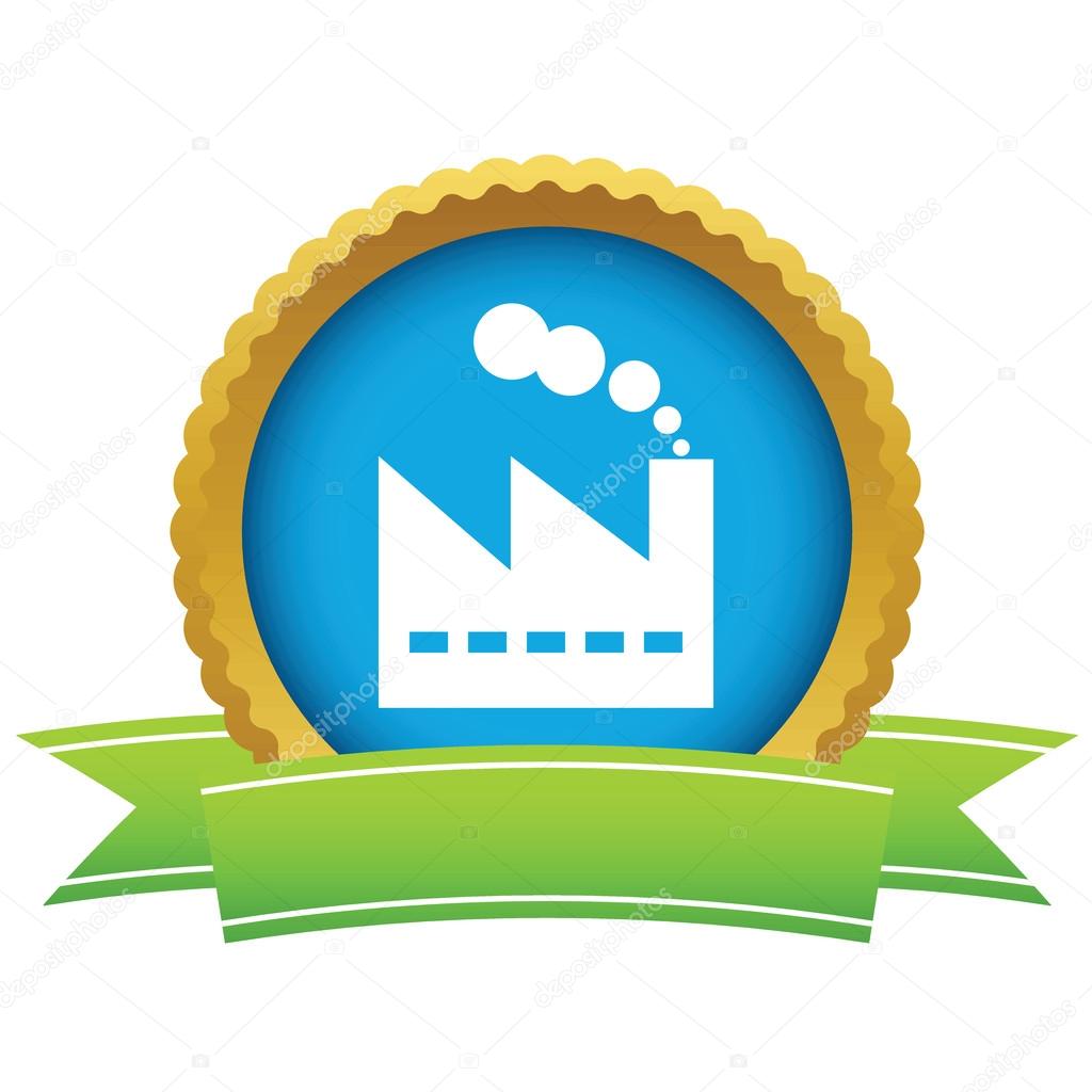 Gold factory logo on a white background. Vector illustration