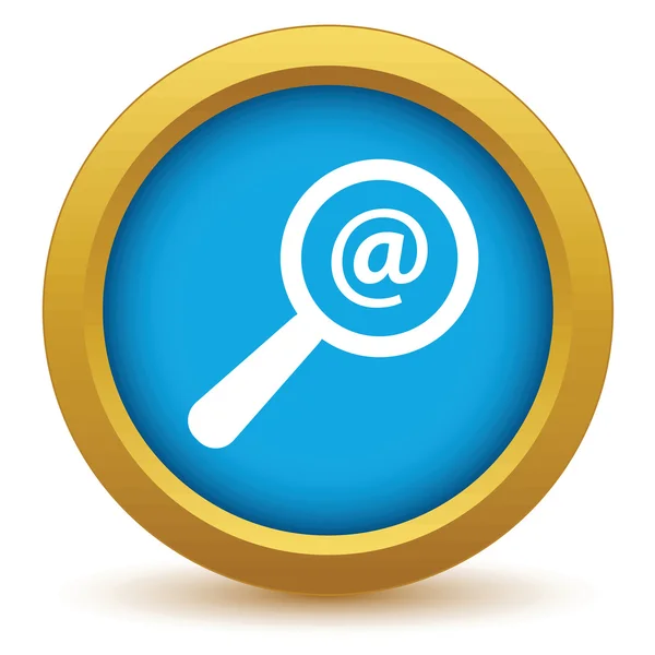 Gold icône de recherche mail — Image vectorielle