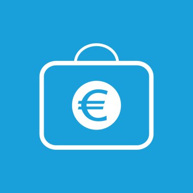 Euro beyaz simgesi ile çanta