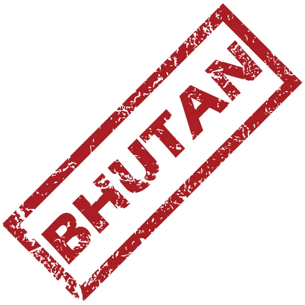 Резиновая марка Бутана — стоковый вектор