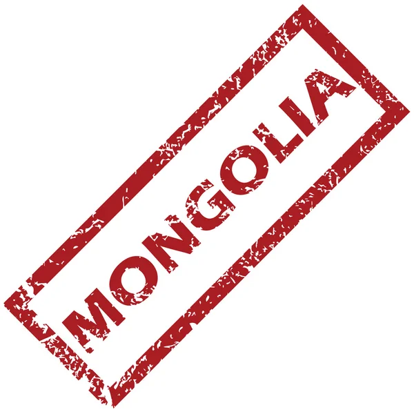 Nouveau timbre Mongolie caoutchouc — Image vectorielle