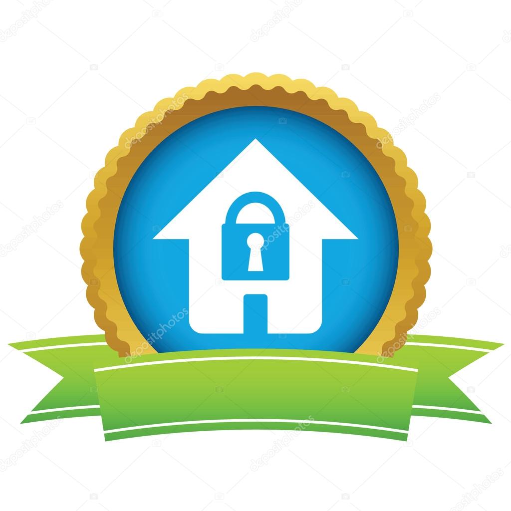 Gold lock house logo