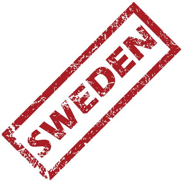 Nouveau timbre Suède caoutchouc — Image vectorielle