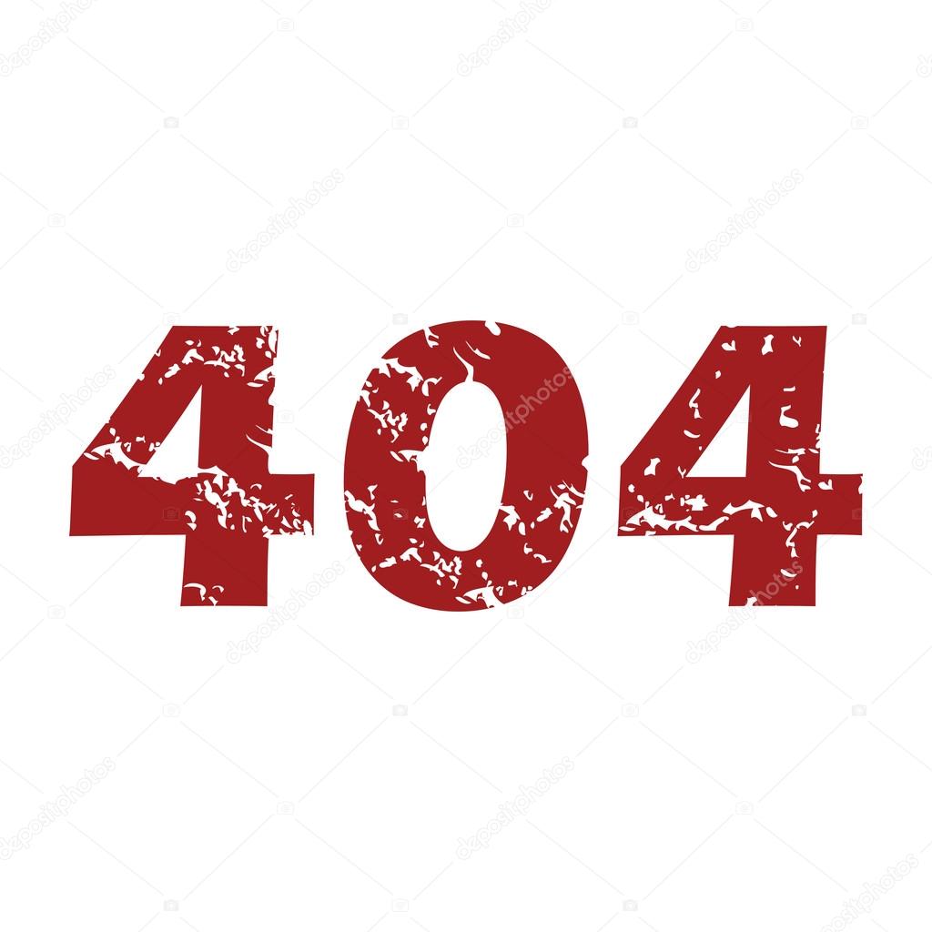 Red grunge error logo on a white background. Vector illustration
