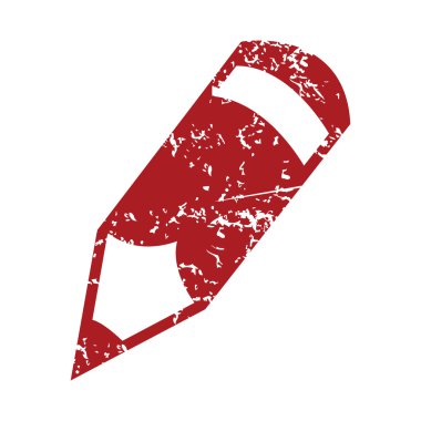 Kırmızı grunge kalem logosu