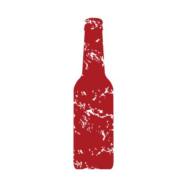Kırmızı grunge şişe logosu