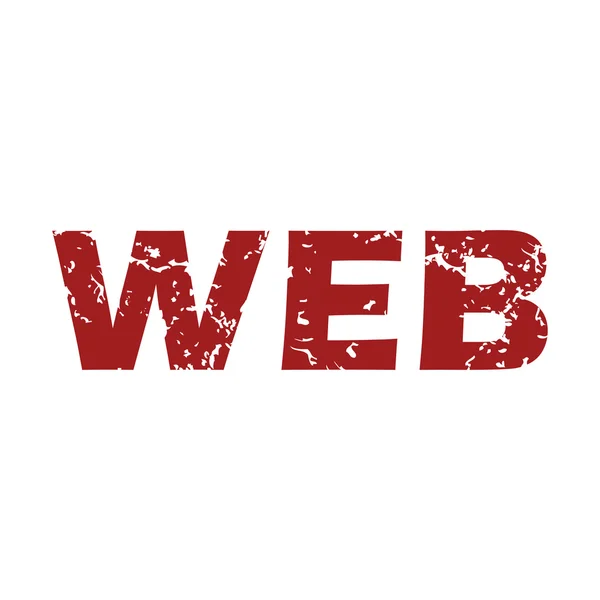 Logotipo vermelho grunge web — Vetor de Stock