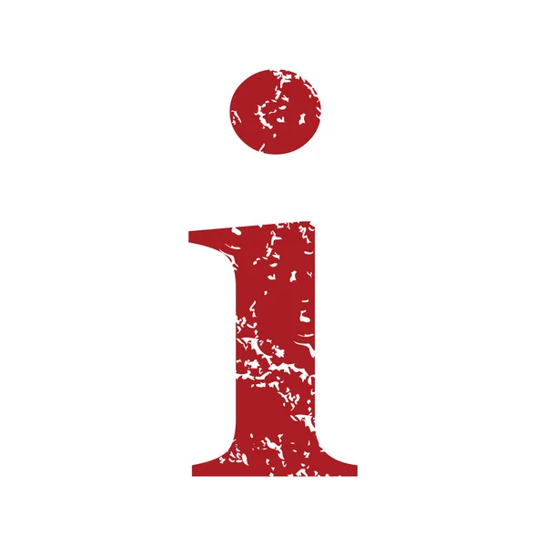 Kırmızı grunge bilgi logosu — Stok Vektör