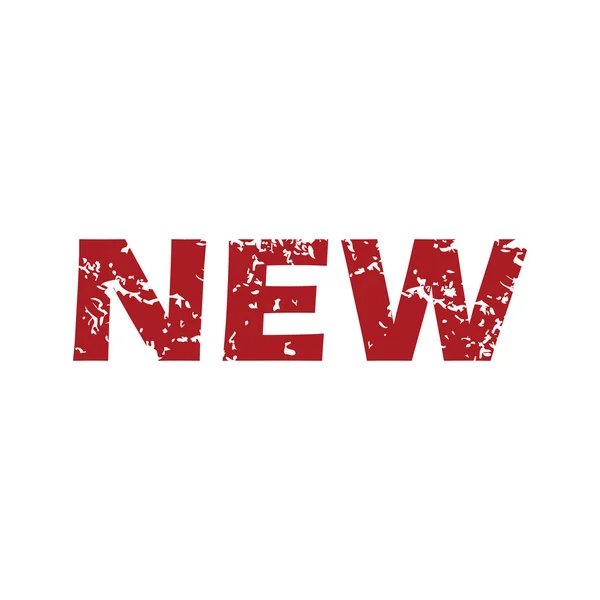 Grunge rojo nuevo logotipo — Archivo Imágenes Vectoriales
