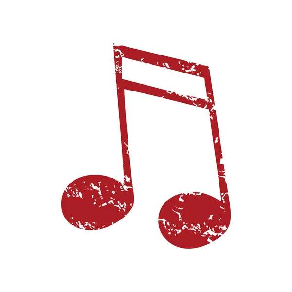 Piros grunge Megjegyzés logó — Stock Vector