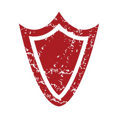 Kırmızı grunge kalkan logo