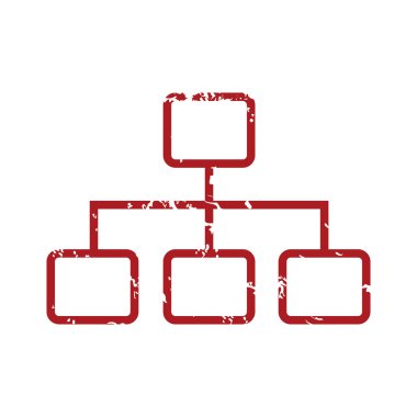 Kırmızı grunge yapısı logosu