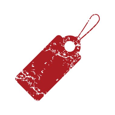 Kırmızı grunge fiyat etiketi logosu