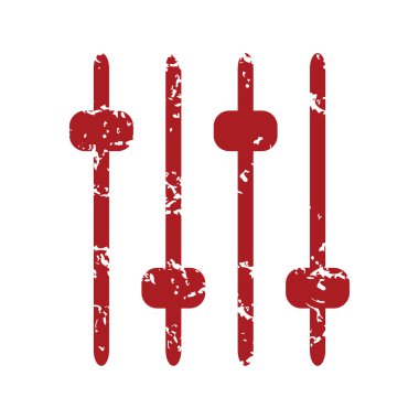 Red grunge adjusting the sound logo clipart