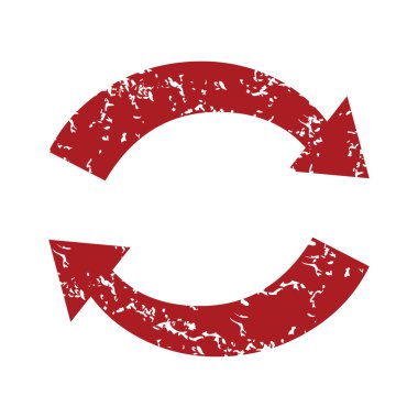 Kırmızı grunge ters logosu