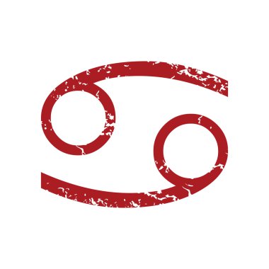 Kırmızı grunge kanser logosu