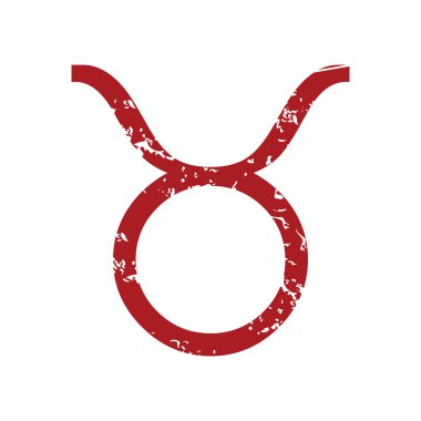 Kırmızı grunge Toros logosu