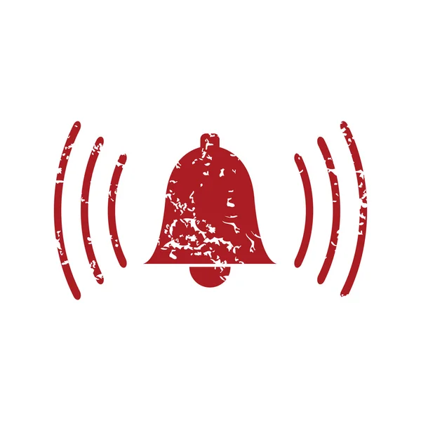 Logotipo do despertador grunge vermelho —  Vetores de Stock