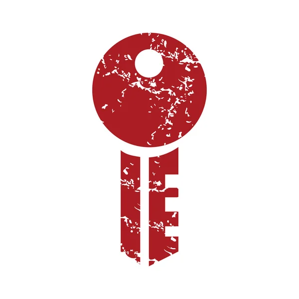 赤のグランジのキーのロゴ — ストックベクタ