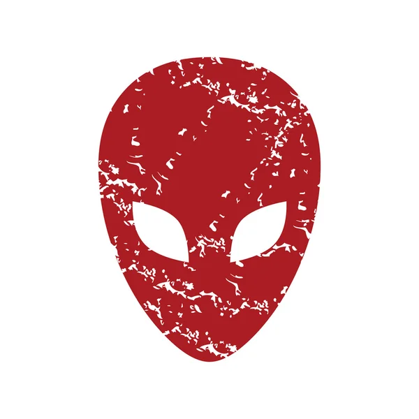 Logotipo extraterrestre grunge vermelho —  Vetores de Stock