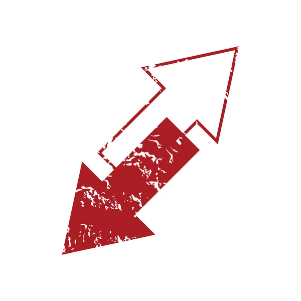 Logotipo reverso grunge vermelho — Vetor de Stock