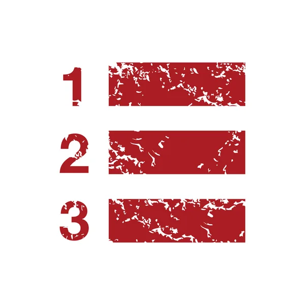 Grunge rouge liste logo — Image vectorielle