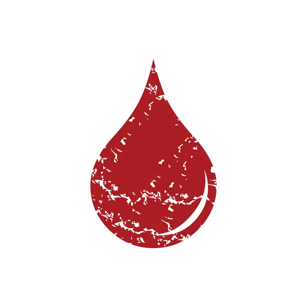 Логотип Red grunge drop — стоковый вектор