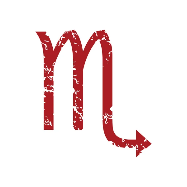 Logotipo grunge escorpião vermelho — Vetor de Stock