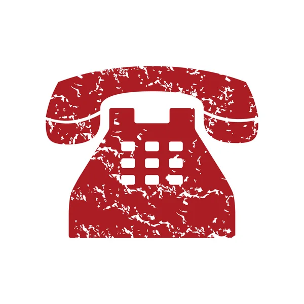 Red grunge Telephone logo — Stock Vector