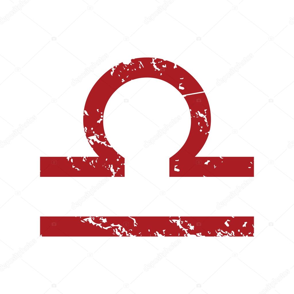 Red grunge Libra logo Stock Vector Image by ©ylivdesign #71346333