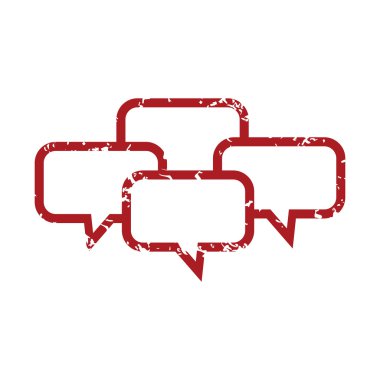Kırmızı grunge büyük iletişim logo