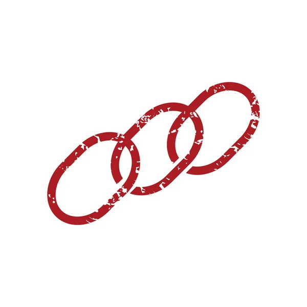 Логотип червоного гранжевого ланцюга — стоковий вектор