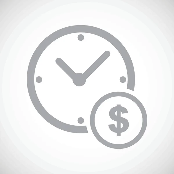 Reloj dinero negro icono — Vector de stock