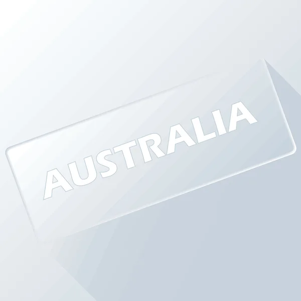 Μοναδικό κουμπί Αυστραλία — Διανυσματικό Αρχείο