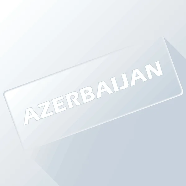 Azerbaijan botão único — Vetor de Stock