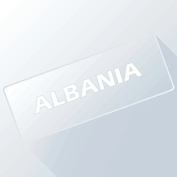 Albania unique button — Stock Vector