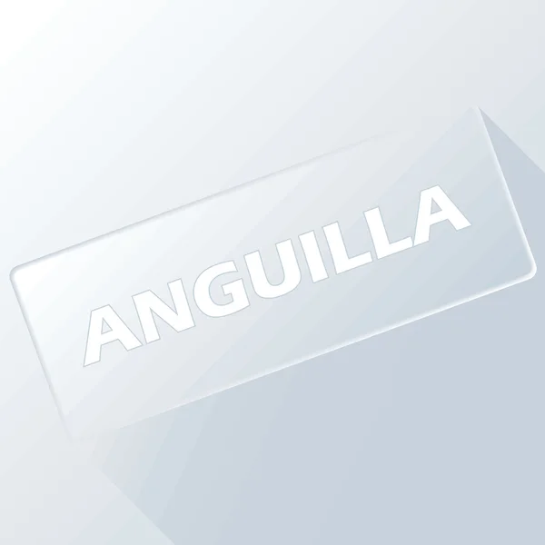 Botão único anguilla —  Vetores de Stock
