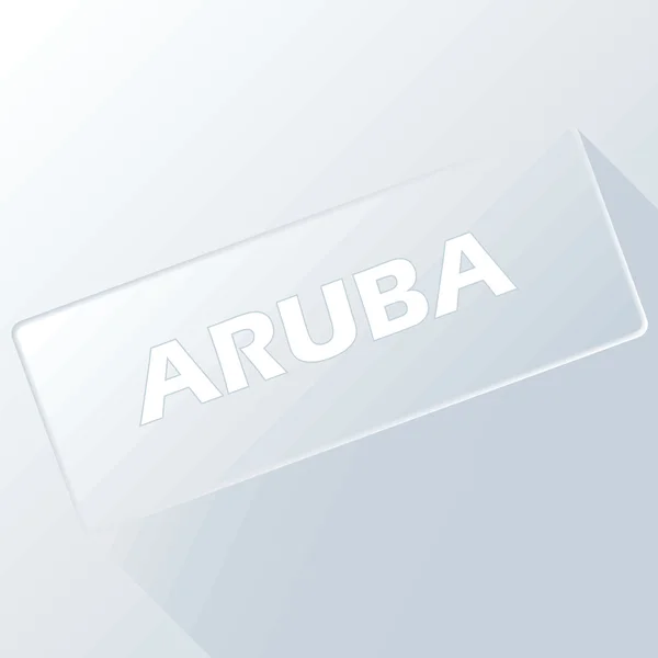 Aruba unique button — Stock Vector