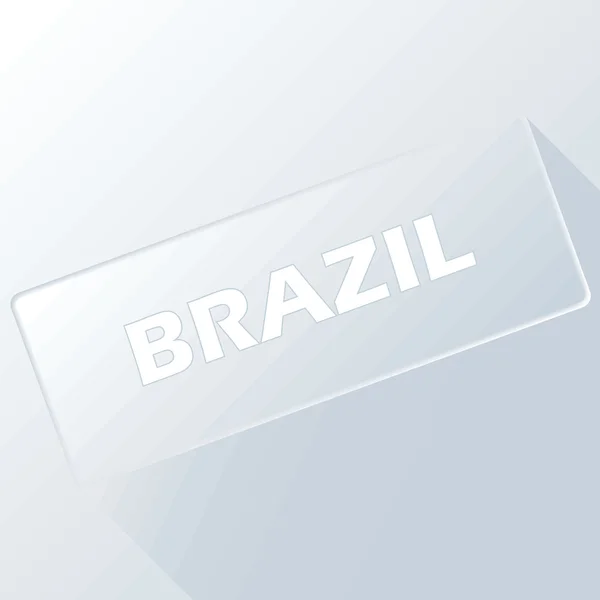 Brasil botão único — Vetor de Stock